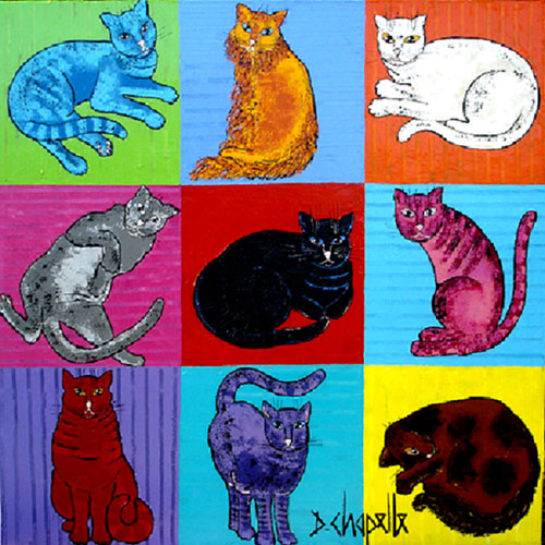 Vies de chats 100 x 100